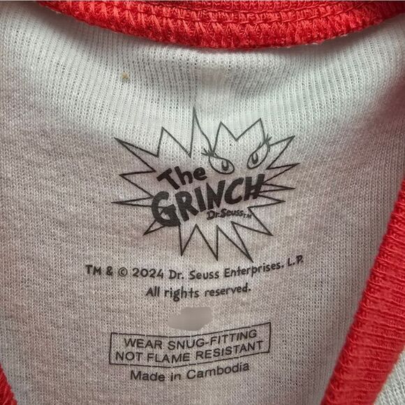 Nwt Christmas Unisex Boy or Girl The Grinch Dr. Seuss 2pc pajama set 100% cotton - Picture 4 of 7